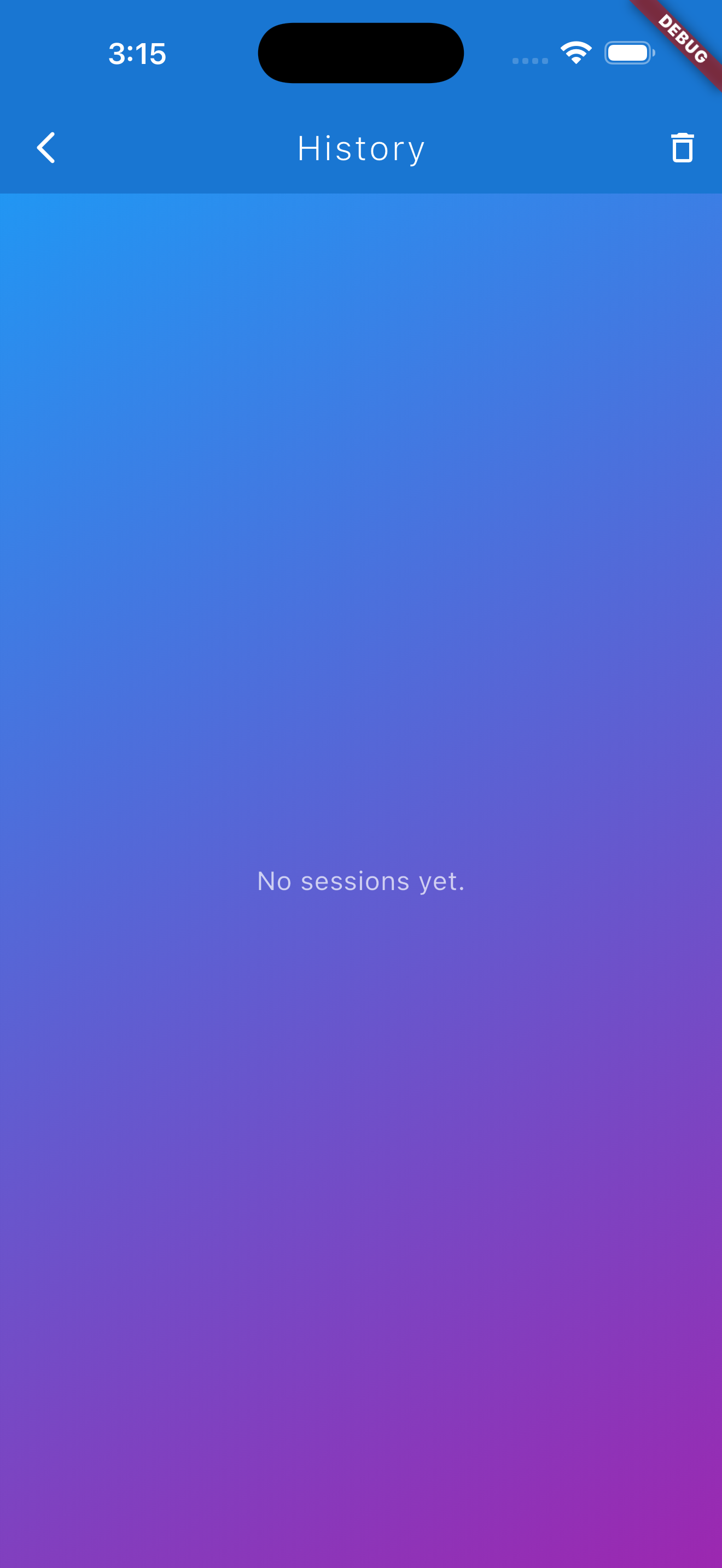 History screen